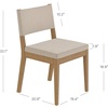 image:imageNathan James Linus Modern Upholstered Dining Chair with Solid Rubberwood Legs in a WireBrushed Light Brown Finish Natural FlaxBrownBrushed Light Brownflax