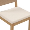 image:imageNathan James Linus Modern Upholstered Dining Chair with Solid Rubberwood Legs in a WireBrushed Light Brown Finish Natural FlaxBrownBrushed Light Brown