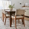 image:imageNathan James Linus Modern Upholstered Dining Chair with Solid Rubberwood Legs in a WireBrushed Light Brown Finish Natural FlaxBrownBrushed Light Brownflax