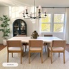 image:imageNathan James Linus Modern Upholstered Dining Chair with Solid Rubberwood Legs in a WireBrushed Light Brown Finish Natural FlaxBrownBrushed Light Brown