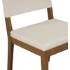 image:imageNathan James Linus Modern Upholstered Dining Chair with Solid Rubberwood Legs in a WireBrushed Light Brown Finish Natural FlaxBrownDark Brownlight Gray Linen