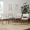 image:imageNathan James Linus Modern Upholstered Dining Chair with Solid Rubberwood Legs in a WireBrushed Light Brown Finish Natural FlaxBrownDark Brownlight Gray Linen