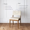 image:imageNathan James Linus Modern Upholstered Dining Chair with Solid Rubberwood Legs in a WireBrushed Light Brown Finish Natural FlaxBrownDark Brownlight Gray Linen