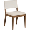 image:imageNathan James Linus Modern Upholstered Dining Chair with Solid Rubberwood Legs in a WireBrushed Light Brown Finish Natural FlaxBrownDark Brownlight Gray Linen