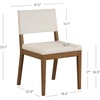 image:imageNathan James Linus Modern Upholstered Dining Chair with Solid Rubberwood Legs in a WireBrushed Light Brown Finish Natural FlaxBrownDark Brownlight Gray Linen