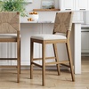 image:imageNathan James Beacon Bohemian Boucle Bar Stool Upholstered Bar Stool or Island Chairs for Kitchen Seagrass Counter Height Stool with Back and Solid Wood Legs Cream BoucleGrayLight BrownBeige