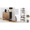 image:imageNathan James Enloe Storage Buffet Sideboard Free Standing Accent Cabinet for Hallway Entryway amp Theo 5Shelf Oak Wood Modern Bookcase Open Wall Mount Ladder Bookshelf