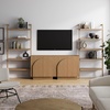 image:imageNathan James Iris Sideboard and Bookcase Set MidCentury Modern Solid Wood Entertainment Center or Wall Storage Unit with Arched Doors 2 Accent Cabinets and 2 Bookshelves Set Light Brown