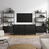 image:imageNathan James Jasper MidCentury Modern Wood TV Stand with Storage Entertainment Center for 65 TV with Fluted Door Details and Solid Wood Frame Black OakBlack OakGold