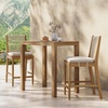 image:imageNathan James Kayden Bohemian Upholstered Bar Stool Patio Chairs Outdoor Bar Stool with Back Solid Wood Legs and Plush Cushions Set of 2Light BrownBeige