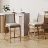 image:imageNathan James Kayden Solid Wood Bar Stool Set of 2 with Woven Rope Backrest Upholstered Bar Stool with Back Counter Height Stools for Bar or Patio