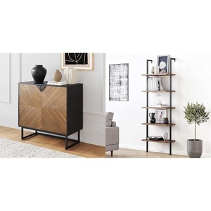 image:imageNathan James Enloe Storage Buffet Sideboard Free Standing Accent Cabinet for Hallway Entryway amp Theo 5Shelf Oak Wood Modern Bookcase Open Wall Mount Ladder Bookshelf