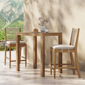 image:imageNathan James Kayden Bohemian Upholstered Bar Stool Patio Chairs Outdoor Bar Stool with Back Solid Wood Legs and Plush Cushions Set of 2Light BrownBeige