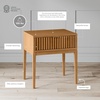 image:imageNathan James Jasper MidCentury Modern Storage Cabinet and Matching End Table Warm Pine and Natural Brown