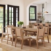 image:imageNathan James Solace Mid Century Modern Solid Wood Dining Table with Extension with 6 Seagrass Dining Chairs with Natural Flax Upholstery Light BrownLight BrownUpholstery