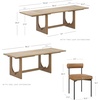 image:imageNathan James Solace Mid Century Modern Solid Wood Dining Table with Extension with 6 Seagrass Dining Chairs with Natural Flax Upholstery Light BrownLight BrownFaux Leather