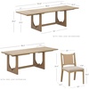 image:imageNathan James Solace Mid Century Modern Solid Wood Dining Table with Extension with 6 Seagrass Dining Chairs with Natural Flax Upholstery Light BrownLight BrownUpholstery