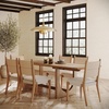 image:imageNathan James Solace Mid Century Modern Solid Wood Dining Table with Extension with 6 Seagrass Dining Chairs with Natural Flax Upholstery Light BrownLight BrownSeagrass
