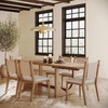 image:imageNathan James Solace Mid Century Modern Solid Wood Dining Table with Extension with 6 Seagrass Dining Chairs with Natural Flax Upholstery Light BrownLight BrownUpholstery