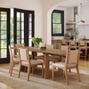 image:imageNathan James Solace Mid Century Modern Solid Wood Dining Table with Extension with 6 Seagrass Dining Chairs with Natural Flax Upholstery Light BrownLight BrownUpholstery