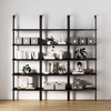 image:imageNathan James Theo 5Shelf Black Modern Bookcase Open Wall Mount Ladder Bookshelf with Industrial Metal FrameBlack