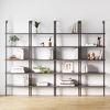image:imageNathan James Theo 5Shelf Black Modern Bookcase Open Wall Mount Ladder Bookshelf with Industrial Metal FrameBlack