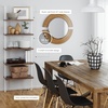 image:imageNathan James Theo 5Shelf Black Modern Bookcase Open Wall Mount Ladder Bookshelf with Industrial Metal FrameOakMatte White