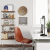 image:imageNathan James Theo 5Shelf Black Modern Bookcase Open Wall Mount Ladder Bookshelf with Industrial Metal FrameOakMatte White