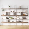 image:imageNathan James Theo 5Shelf Black Modern Bookcase Open Wall Mount Ladder Bookshelf with Industrial Metal FrameOakMatte White