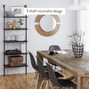 image:imageNathan James Theo 5Shelf Black Modern Bookcase Open Wall Mount Ladder Bookshelf with Industrial Metal FrameTheo Brown WalnutBlack