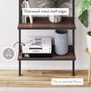 image:imageNathan James Theo 5Shelf Black Modern Bookcase Open Wall Mount Ladder Bookshelf with Industrial Metal FrameTheo Brown WalnutBlack