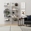 image:imageNathan James Theo 5Shelf Black Modern Bookcase Open Wall Mount Ladder Bookshelf with Industrial Metal FrameTheo Gray Oak WoodWhite