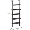 image:imageNathan James Theo 5Shelf Black Modern Bookcase Open Wall Mount Ladder Bookshelf with Industrial Metal FrameTheo NutmegBlack