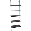 image:imageNathan James Theo 5Shelf Black Modern Bookcase Open Wall Mount Ladder Bookshelf with Industrial Metal FrameTheo NutmegBlack