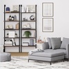 image:imageNathan James Theo 5Shelf Black Modern Bookcase Open Wall Mount Ladder Bookshelf with Industrial Metal FrameTheo NutmegBlack