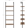 image:imageNathan James Theo 5Shelf Black Modern Bookcase Open Wall Mount Ladder Bookshelf with Industrial Metal FrameTheo OakBlack