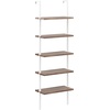image:imageNathan James Theo 5Shelf Black Modern Bookcase Open Wall Mount Ladder Bookshelf with Industrial Metal FrameTheo OakWhite