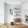 image:imageNathan James Theo 5Shelf Black Modern Bookcase Open Wall Mount Ladder Bookshelf with Industrial Metal FrameTheo OakWhite