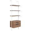 image:imageNathan James Theo 5Shelf Black Modern Bookcase Open Wall Mount Ladder Bookshelf with Industrial Metal FrameTheo OakWhite