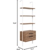 image:imageNathan James Theo 5Shelf Black Modern Bookcase Open Wall Mount Ladder Bookshelf with Industrial Metal FrameTheo OakWhite