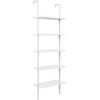 image:imageNathan James Theo 5Shelf Black Modern Bookcase Open Wall Mount Ladder Bookshelf with Industrial Metal FrameTheo White