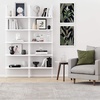 image:imageNathan James Theo 5Shelf Black Modern Bookcase Open Wall Mount Ladder Bookshelf with Industrial Metal FrameTheo White