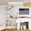 image:imageNathan James Theo 5Shelf Black Modern Bookcase Open Wall Mount Ladder Bookshelf with Industrial Metal FrameTheo WhiteGold