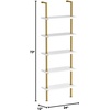 image:imageNathan James Theo 5Shelf Black Modern Bookcase Open Wall Mount Ladder Bookshelf with Industrial Metal FrameTheo WhiteGold