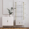 image:imageNathan James Theo 5Shelf Black Modern Bookcase Open Wall Mount Ladder Bookshelf with Industrial Metal FrameTheo WhiteGold