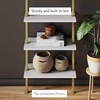 image:imageNathan James Theo 5Shelf Black Modern Bookcase Open Wall Mount Ladder Bookshelf with Industrial Metal FrameTheo WhiteGold