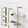 image:imageNathan James Theo 5Shelf Black Modern Bookcase Open Wall Mount Ladder Bookshelf with Industrial Metal FrameTheo WhiteGold