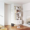 image:imageNathan James Theo 5Shelf Black Modern Bookcase Open Wall Mount Ladder Bookshelf with Industrial Metal FrameTheo WhiteGold