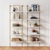 image:imageNathan James Theo 5Shelf Black Modern Bookcase Open Wall Mount Ladder Bookshelf with Industrial Metal FrameTheo WhiteGold