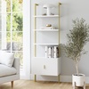 image:imageNathan James Theo 5Shelf Black Modern Bookcase Open Wall Mount Ladder Bookshelf with Industrial Metal FrameTheo WhiteGold